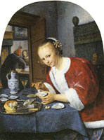 Jan Steen Girl Offering Oysters